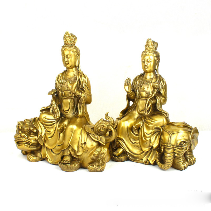 Art Craft Elephant - Estátua de Buda Manjushri Samantabhadra com