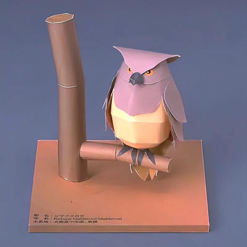 Art Craft With Cardboard - Blakiston peixe corujas origami arte mini