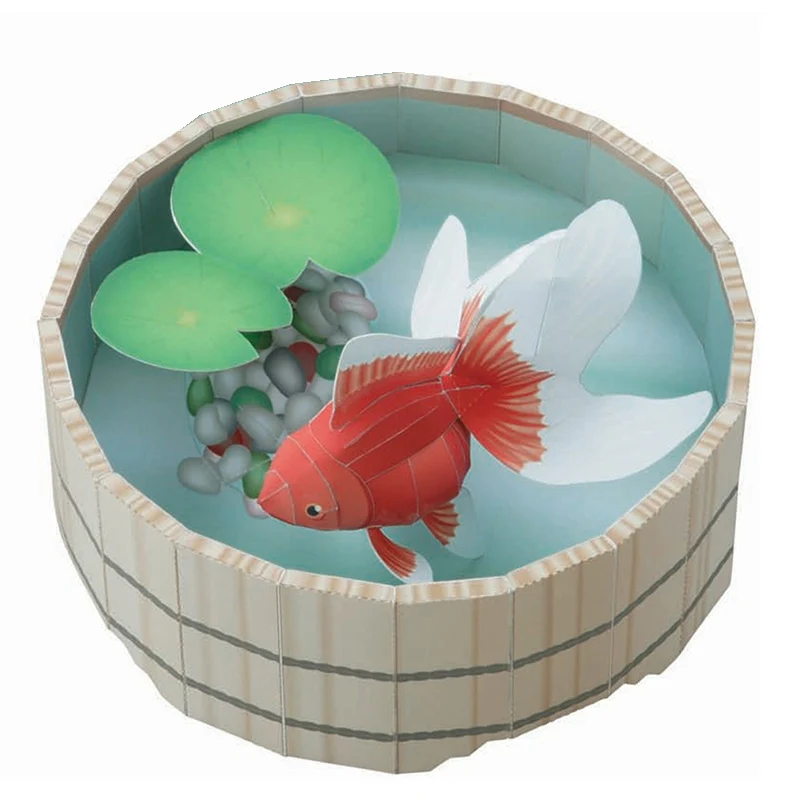Art Craft With Cardboard - Peixe dourado peixe origami arte mini
