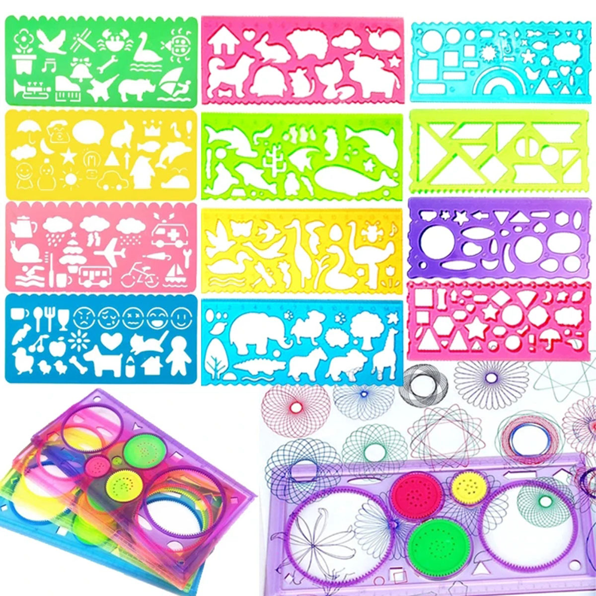 Art Craft 4 Years Old - Geometria spirograph desenho estêncil conjunto pintura