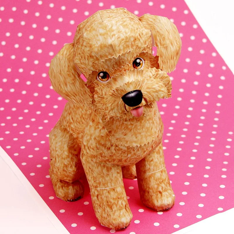 Art Craft With Cardboard - Brinquedo poodle cão dobrável origami arte