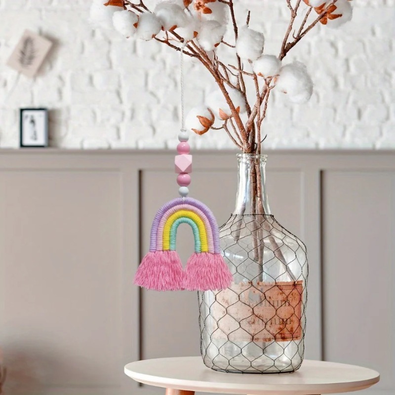 Art And Craft For Nursery - Sinos de Vento Arco-Íris: Decorações Miniaturas