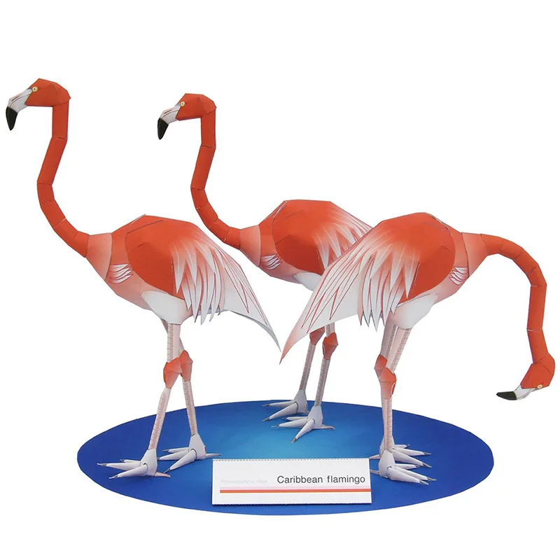 Flamingo caribe dobrável três  - Art Craft With Cardboard avaliação e preço