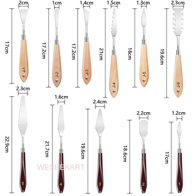 Conjunto de 11 Facas de Pintur - Painting Knife Palette avaliação e preço