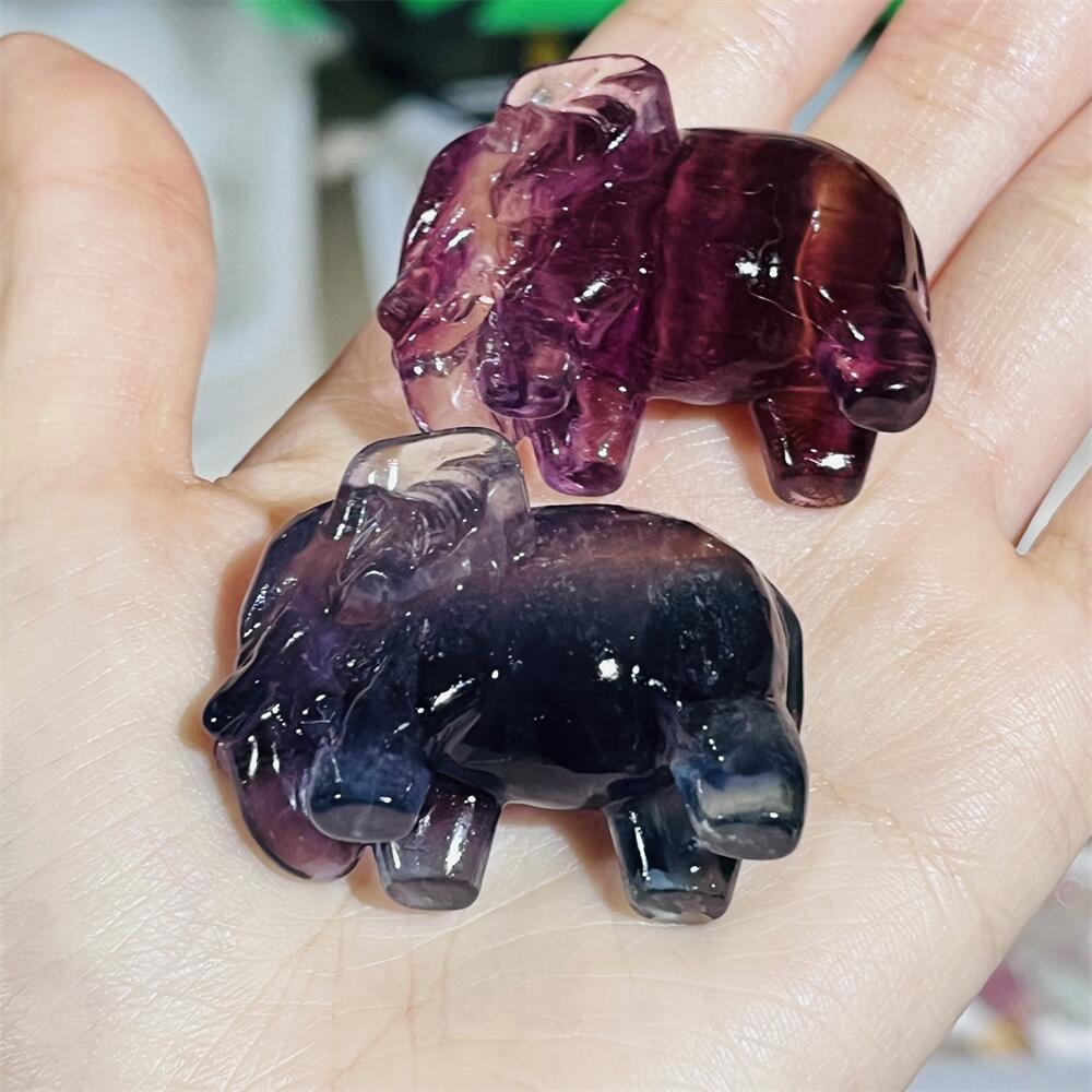 2PCS Elefante de Cristal Fluor - Art Craft Elephant avaliação e preço