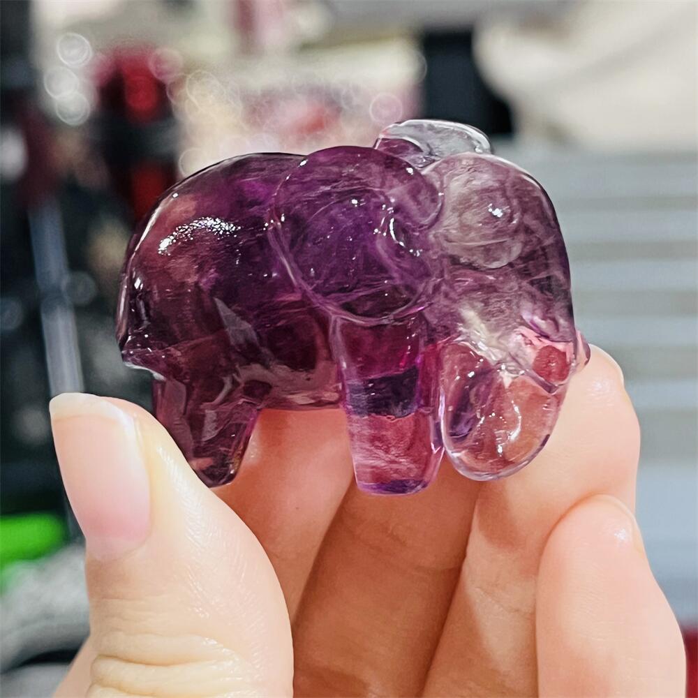 2PCS Elefante de Cristal Fluor - Art Craft Elephant avaliação e preço