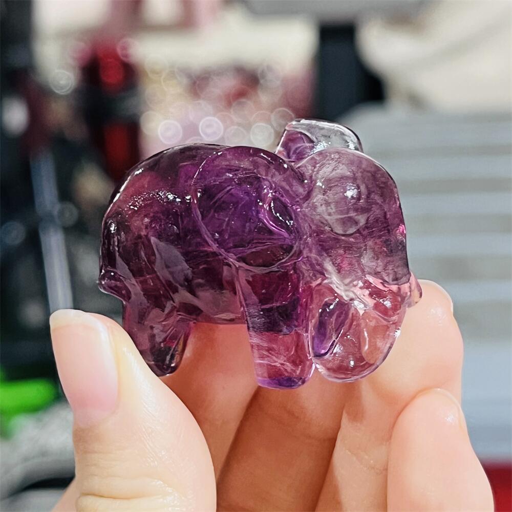 2PCS Elefante de Cristal Fluor - Art Craft Elephant avaliação e preço