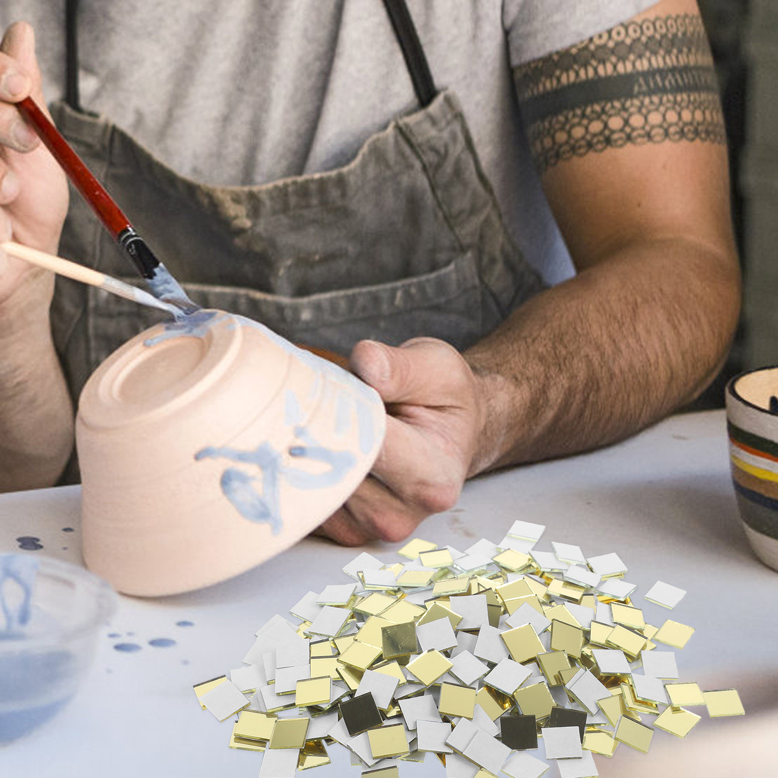 300 Peças de Mosaico de Vidro  - Art Craft Project avaliação e preço