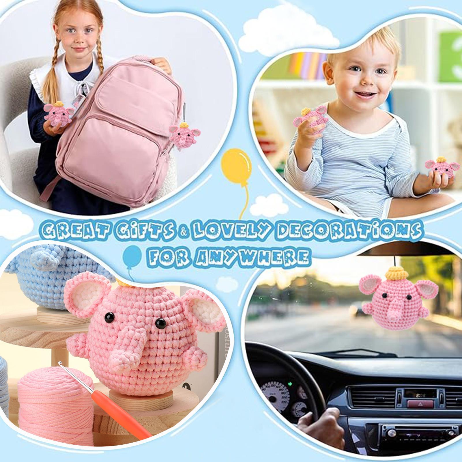 Kit inicial de crochê feito à  - Art Craft Elephant avaliação e preço