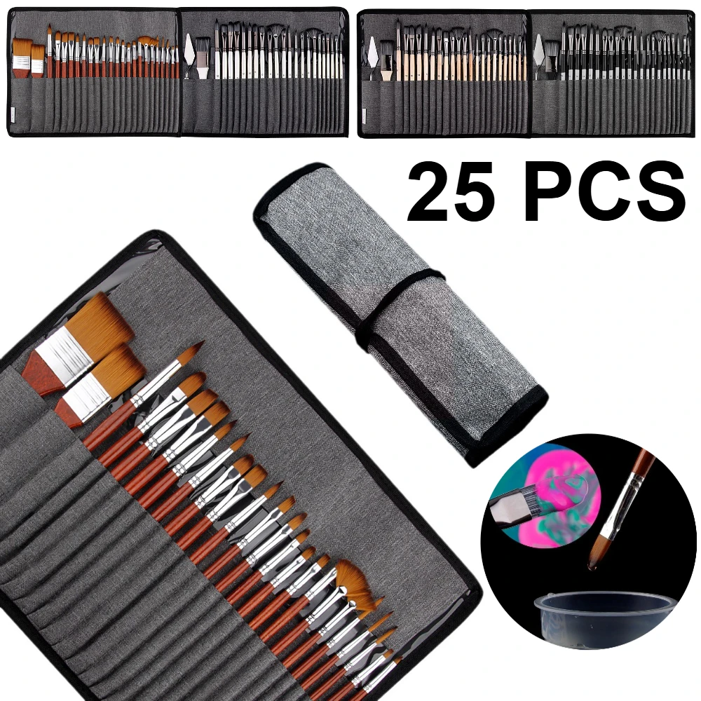 Conjunto de 25 Pincéis Profiss - Painting Knife Palette avaliação e preço