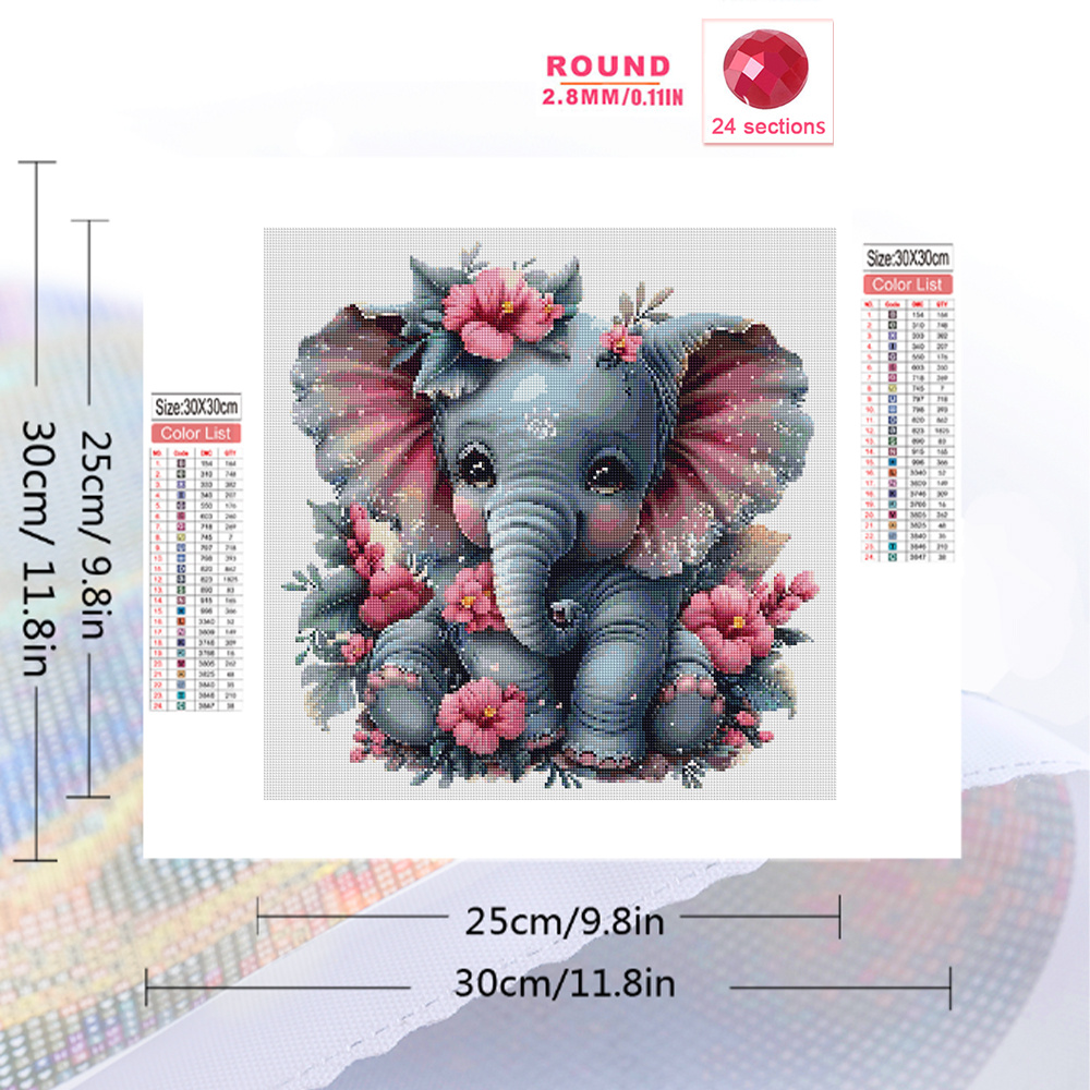 Huacan-5d pintura diamante, el - Art Craft Elephant avaliação e preço