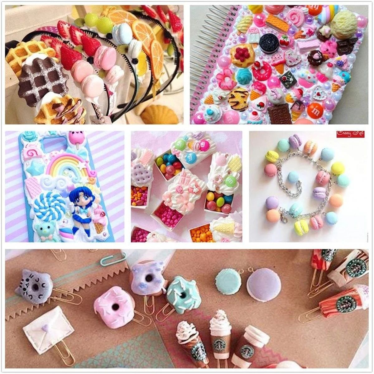 30 pçs aleatório doces slime e - Art Craft Resin avaliação e preço