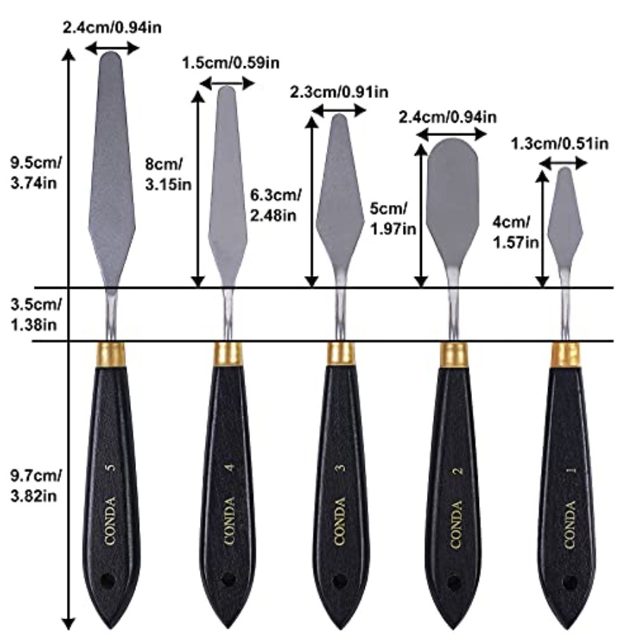 Espátula de Aço Inoxidável par - Painting Knife Palette avaliação e preço