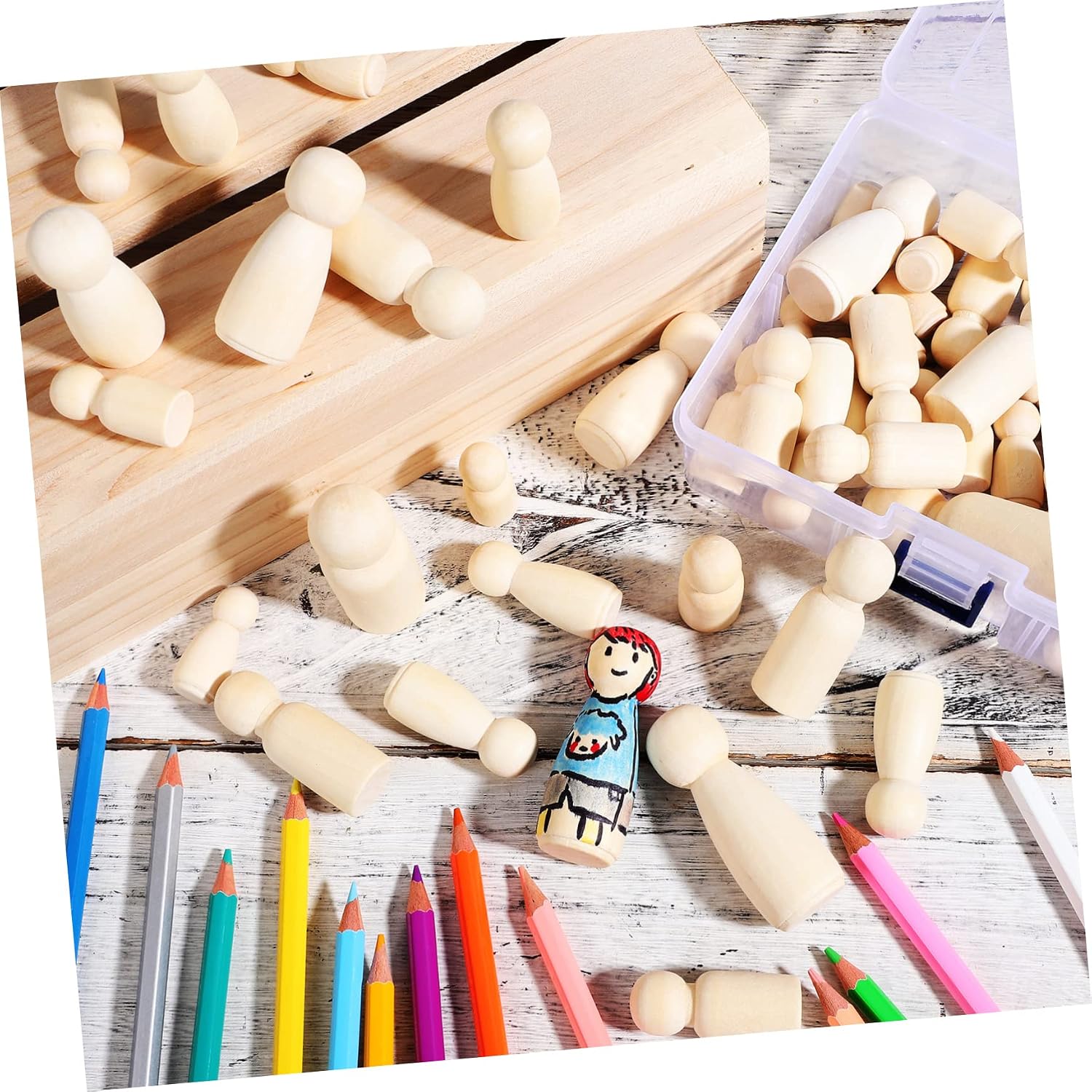 10 peças de bonecos de madeira - Art And Craft For Nursery avaliação e preço