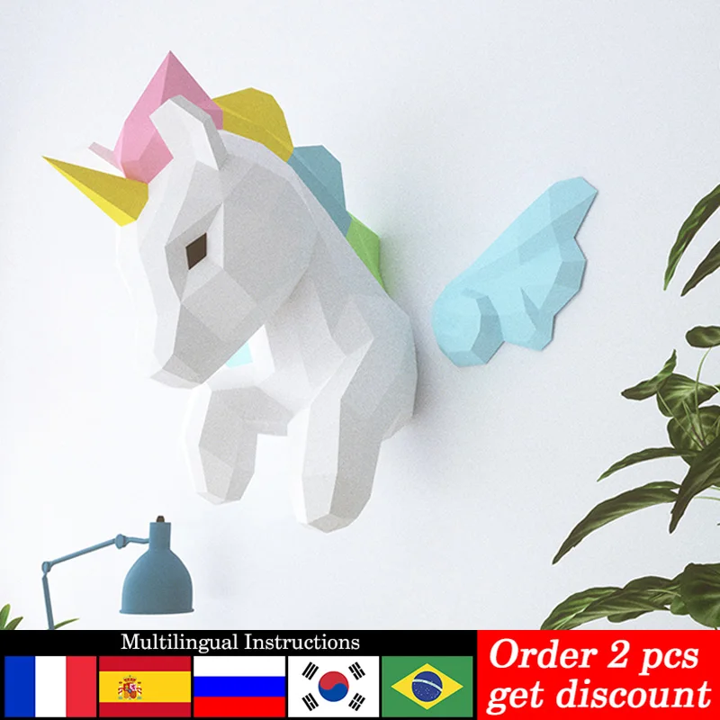 Arco-íris unicórnio animal dec - Art Craft With Cardboard avaliação e preço