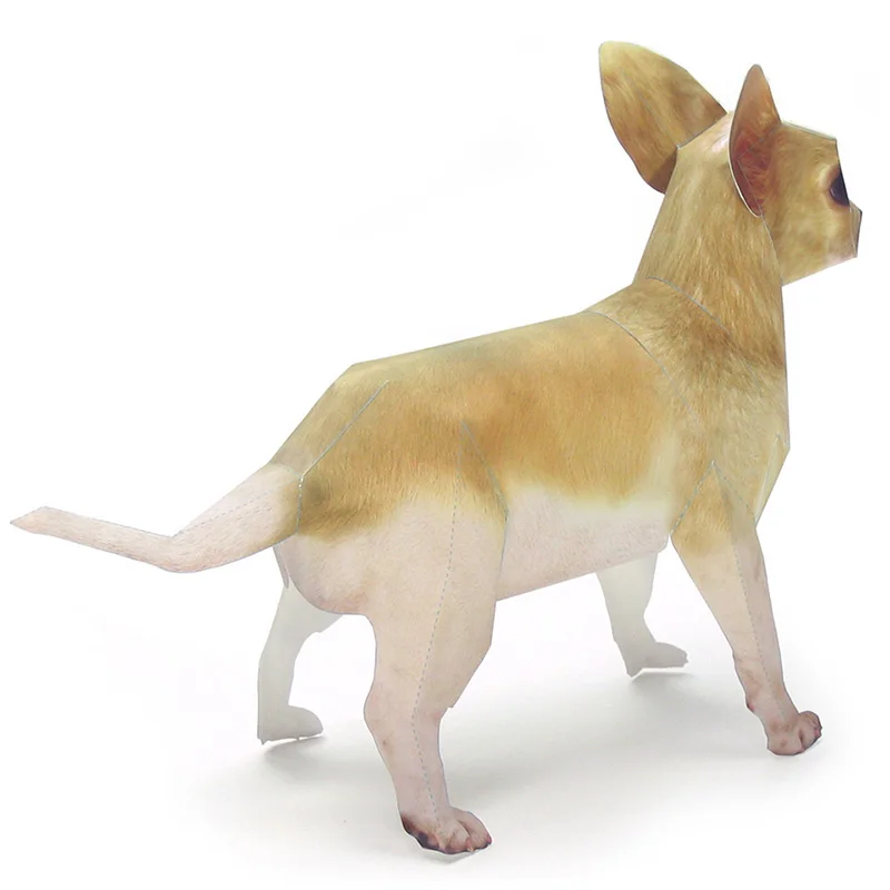 Chihuahua cão origami arte pet - Art Craft With Cardboard avaliação e preço