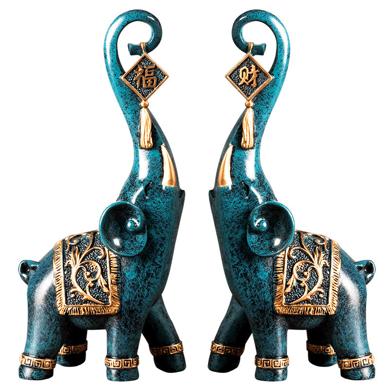 Um Par de Estatuetas de Elefan - Art Craft Elephant avaliação e preço