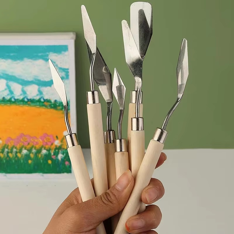 7 pçs de aço inoxidável paleta - Painting Knife Palette avaliação e preço