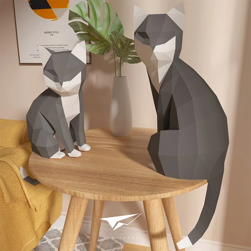 1 par amantes gato animal deco - Art Craft With Cardboard avaliação e preço