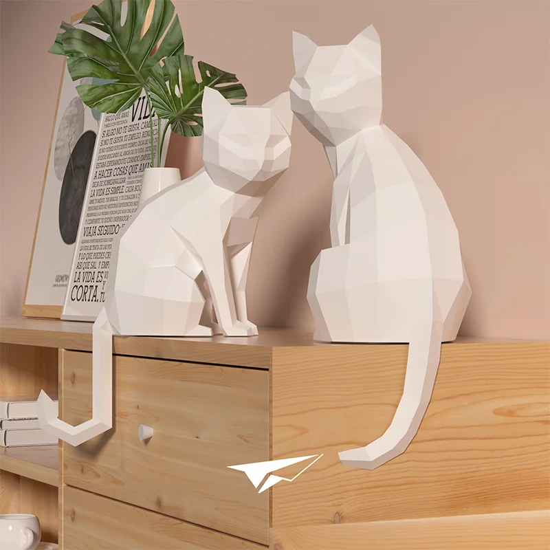 1 par amantes gato animal deco - Art Craft With Cardboard avaliação e preço