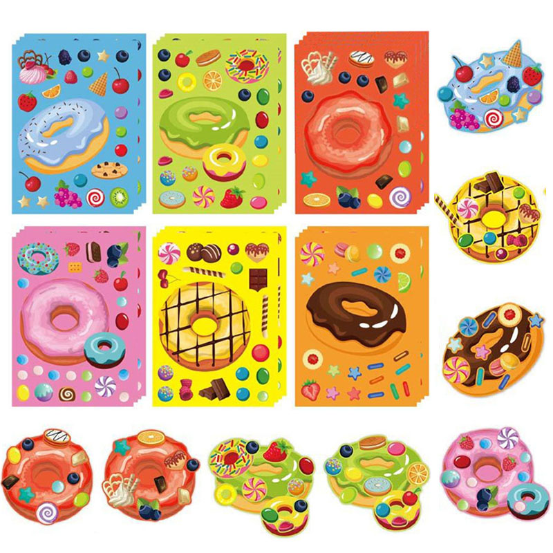 Faça um rosto donut adesivos p - Art Craft 4 Years Old avaliação e preço